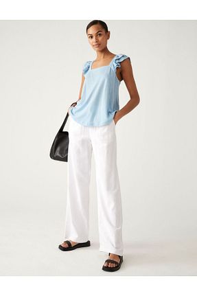 بلوز آبی زنانه ساده Marks & Spencer - کد 713375875