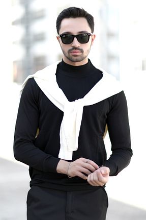پلیور مشکی مردانه Saç Örgü JB John Borners - کد 866941422