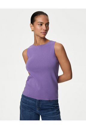 بلوز بنفش زنانه ساده Marks & Spencer - کد 834474601