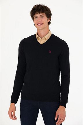 پلیور مشکی مردانه ساده U.S. Polo Assn. - کد 823647184