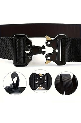 کمربند مشکی زنانه پارچه ای a+ aksoy tactical - کد 866722260