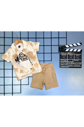 ست بالاتنه و پائین تنه بژ بچه گانه بافتنی RAPAPA - کد 824346833