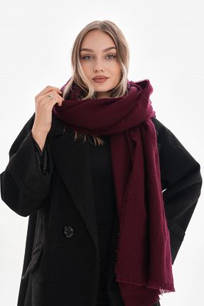 شال گردن زرشکی زنانه اکریلیک Ritagarcia - کد 878565617