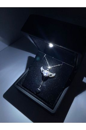 گردنبند استیل ( فولاد ) سفید زنانه استیل (فولاد) DMR Accessoire - کد 878575842