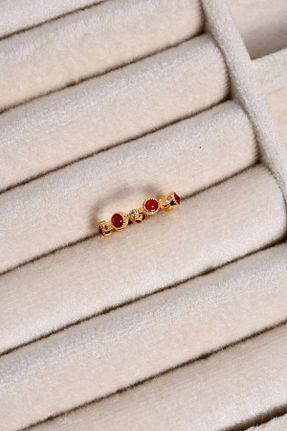 انگشتر استیل (فولاد) زرشکی زنانه استیل (فولاد) shiva accessorie - کد 764058258
