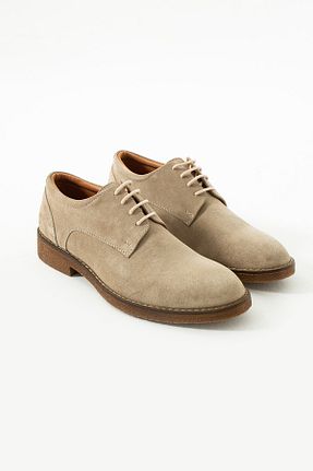 کفش کلاسیک بژ مردانه جیر King Shoes - کد 878585325