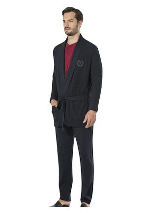 ست لباس راحتی سرمه ای مردانه ساده Pierre Cardin - کد 863114461