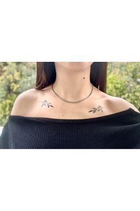 گردنبند استیل ( فولاد ) طوسی زنانه استیل (فولاد) Fasion Jewelry - کد 878597303