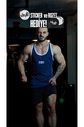 رکابی اسپرت آبی مردانه پنبه StayFit Wears - کد 854676306