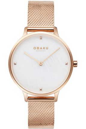 ساعت مچی صورتی زنانه 34 میلی متر Obaku - کد 878622317