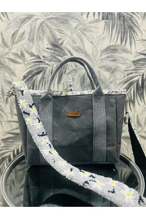 کیف دستی طوسی زنانه ابعاد بزرگ ozdesendesign - کد 878634302