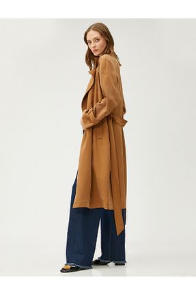 ترنچکت قهوه ای زنانه پلی استر Koton - کد 649686575