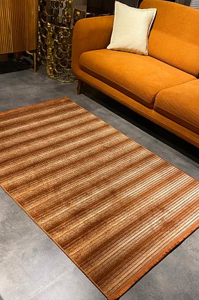 فرش قهوه ای قابل شستشو Halı Sepeti - کد 848927986