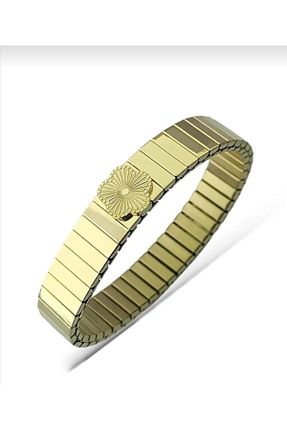 دستبند استیل (فولاد) طلائی زنانه استیل (فولاد) HediyeBurada - کد 878696622