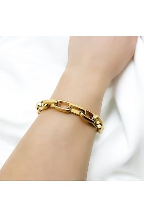 دستبند استیل (فولاد) طلائی زنانه استیل ضد زنگ MELLS TAKI - کد 878704095