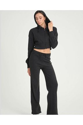 ست بالاتنه و پائین تنه طوسی زنانه بافتنی Ayfer - کد 878695050