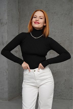 پلیور سبز زنانه ساده BYKUZEYARAS - کد 879067897