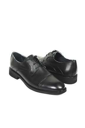 کفش کلاسیک مشکی مردانه چرم خالص Black Vein - کد 878707251