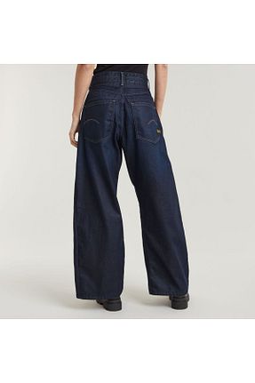 شلوار جین سرمه ای زنانه پاچه پهن G-STAR RAW - کد 858158323