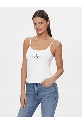 تیشرت سفید زنانه Fitted Calvin Klein - کد 854444136