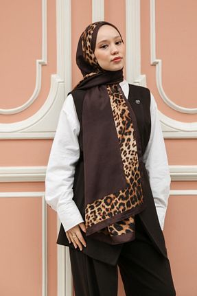 شال قهوه ای زنانه ابریشم Hint İpek - کد 878729579