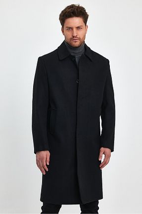 پالتو پشمی مشکی مردانه رگولار TREND KOMBİN - کد 786127900