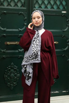 شال طوسی زنانه ابریشم Hint İpek - کد 878729581