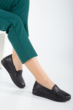 کفش کژوال مشکی زنانه چرم خالص The Dortex Shoes - کد 760136142