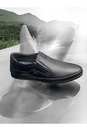 کفش کژوال مشکی مردانه چرم خالص YA AY - کد 878766869