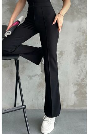 شلوار پارچه ای مشکی زنانه بلند kiraz butik - کد 878762871