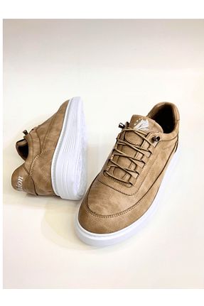 کفش کژوال بژ مردانه چرم مصنوعی D derde made in turkey - کد 878777888