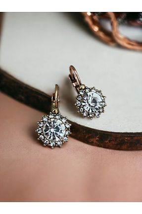 گوشواره جواهر سفید سنگ طبیعی FAYRA ACCESSORIES - کد 878788369