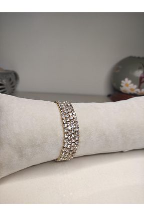 دستبند جواهر متالیک زنانه زیرکن stainless steel - کد 878780361