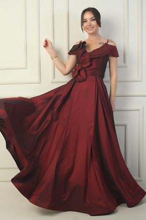 لباس مجلسی و فارغ التحصیلی زرشکی زنانه پلی استر By Saygı - کد 878805028