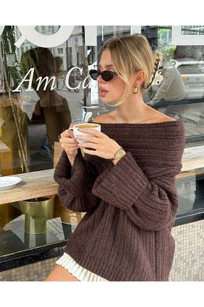 پلیور قهوه ای زنانه ساده Jose Clothing - کد 878790751