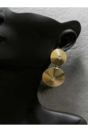 گوشواره جواهر زرد سنگ طبیعی afezba - کد 878804658
