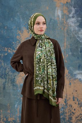 شال سبز زنانه پنبه پلی استر İpekhan - کد 878837615