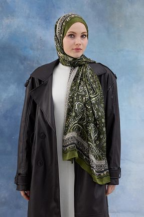 شال سبز زنانه پنبه پلی استر İpekhan - کد 878837625