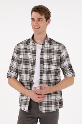 پیراهن خاکی مردانه رگولار U.S. Polo Assn. - کد 878906159