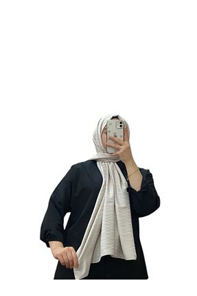 شال بژ زنانه پنبه ای LOSYANA - کد 878908010
