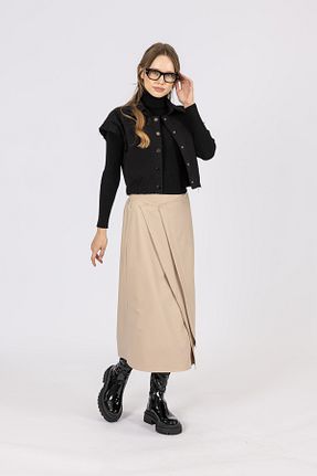 دامن بژ زنانه بافتنی byözlemyazan - کد 867586198