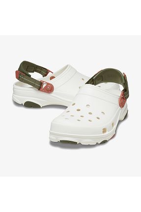 دمپائی سفید زنانه پاشنه تخت Crocs - کد 819410994