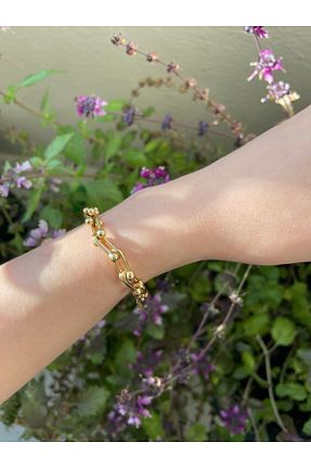 دستبند استیل (فولاد) طلائی زنانه استیل (فولاد) Anetta Jewelry - کد 878949985