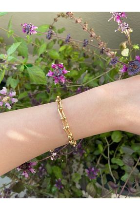دستبند استیل (فولاد) طلائی زنانه استیل (فولاد) Anetta Jewelry - کد 878949985