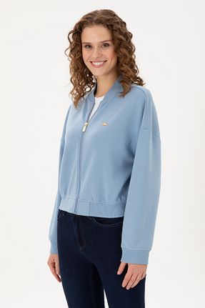 سوئیشرت آبی زنانه ساده U.S. Polo Assn. - کد 878940612