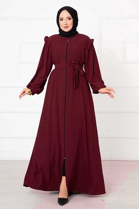 کلاه و ابایا زرشکی زنانه پنبه پلی استر Genel Markalar - کد 878952527