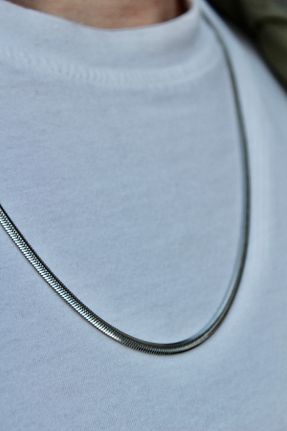 گردنبند استیل ( فولاد ) طوسی مردانه استیل (فولاد) Elif Jewel - کد 878956108