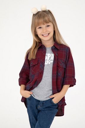 پیراهن قرمز بچه گانه یقه پیراهنی U.S. Polo Assn. - کد 878963382