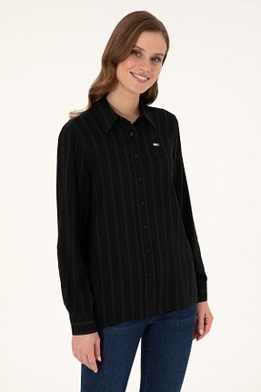 پیراهن مشکی زنانه یقه پیراهنی U.S. Polo Assn. - کد 878971135
