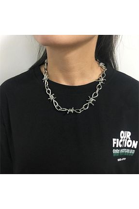 گردنبند جواهر رنگی زنانه روکش نقره Karakedi - کد 878978547